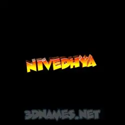nivedhya in Black Background style - 3D name wallpaper