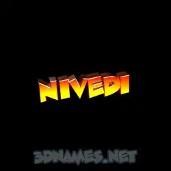 nivedi in Black Background style - 3D name wallpaper