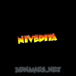 nivedita in Black Background style - 3D name wallpaper