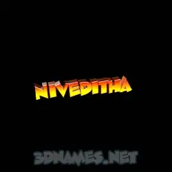niveditha in Black Background style - 3D name wallpaper