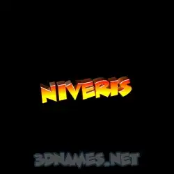 niveris in Black Background style - 3D name wallpaper