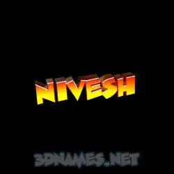 nivesh in Black Background style - 3D name wallpaper