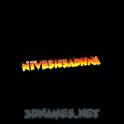 niveshsadhna in Black Background style - 3D name wallpaper