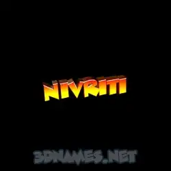 nivriti in Black Background style - 3D name wallpaper