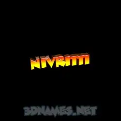 nivritti in Black Background style - 3D name wallpaper