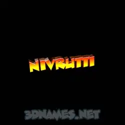 nivrutti in Black Background style - 3D name wallpaper