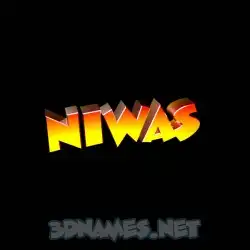 niwas in Black Background style - 3D name wallpaper
