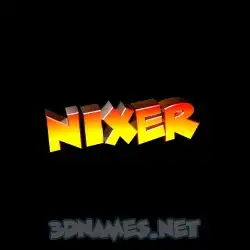 nixer in Black Background style - 3D name wallpaper