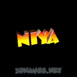 niya in Black Background style - 3D name wallpaper