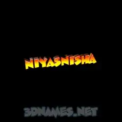 niyasnisha in Black Background style - 3D name wallpaper