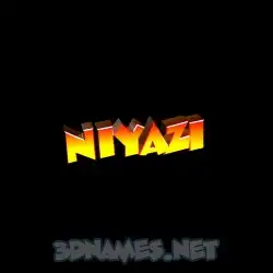 niyazi in Black Background style - 3D name wallpaper