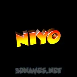 niyo in Black Background style - 3D name wallpaper