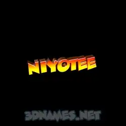 niyotee in Black Background style - 3D name wallpaper