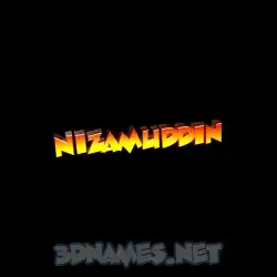 nizamuddin in Black Background style - 3D name wallpaper