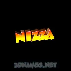 nizza in Black Background style - 3D name wallpaper