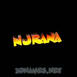 njrana in Black Background style - 3D name wallpaper
