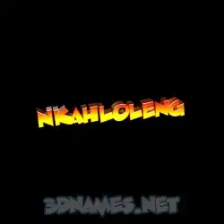 nkahloleng in Black Background style - 3D name wallpaper