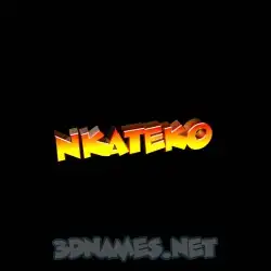 nkateko in Black Background style - 3D name wallpaper