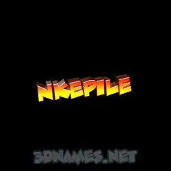 nkepile in Black Background style - 3D name wallpaper