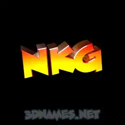 nkg in Black Background style - 3D name wallpaper