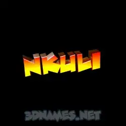 nkuli in Black Background style - 3D name wallpaper