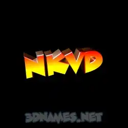 nkvd in Black Background style - 3D name wallpaper