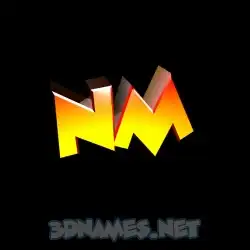nm in Black Background style - 3D name wallpaper