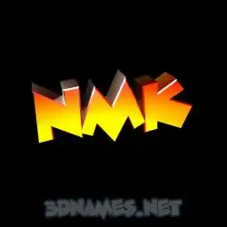 nmk in Black Background style - 3D name wallpaper