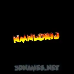 nmnlokij in Black Background style - 3D name wallpaper