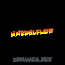 nnedelflow in Black Background style - 3D name wallpaper