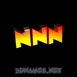 nnn in Black Background style - 3D name wallpaper