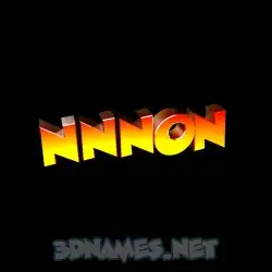 nnnon in Black Background style - 3D name wallpaper