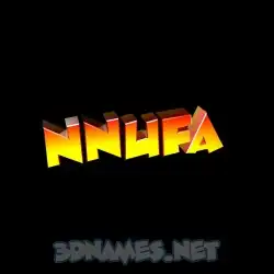 nnufa in Black Background style - 3D name wallpaper