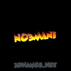 no3mani in Black Background style - 3D name wallpaper
