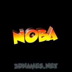 noba in Black Background style - 3D name wallpaper