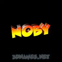noby in Black Background style - 3D name wallpaper