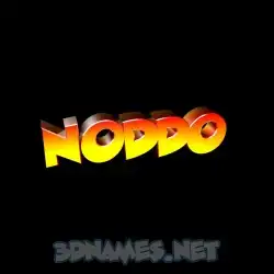 noddo in Black Background style - 3D name wallpaper