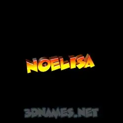 noelisa in Black Background style - 3D name wallpaper
