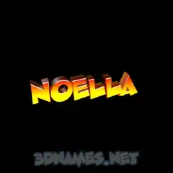noella in Black Background style - 3D name wallpaper