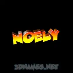 noely in Black Background style - 3D name wallpaper