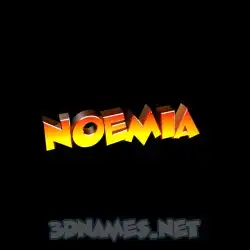 noemia in Black Background style - 3D name wallpaper