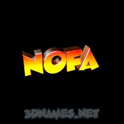 nofa in Black Background style - 3D name wallpaper