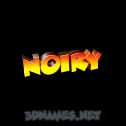 noiry in Black Background style - 3D name wallpaper