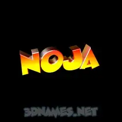 noja in Black Background style - 3D name wallpaper