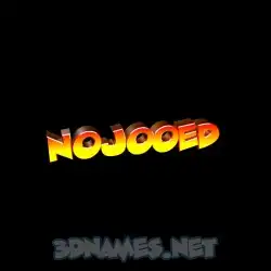nojooed in Black Background style - 3D name wallpaper