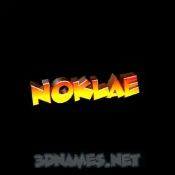 noklae in Black Background style - 3D name wallpaper