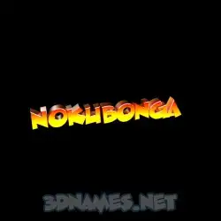 nokubonga in Black Background style - 3D name wallpaper