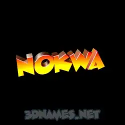 nokwa in Black Background style - 3D name wallpaper