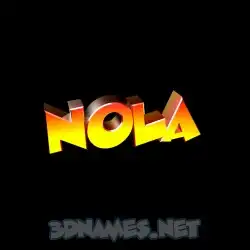 nola in Black Background style - 3D name wallpaper