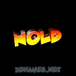 nold in Black Background style - 3D name wallpaper